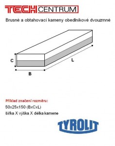 Kámen dvouzrnný 75x25x250 49C100/360N7V 66243538865 TYROLIT