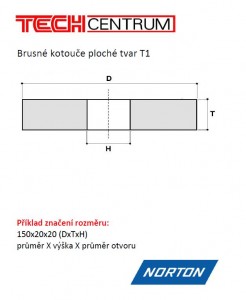 Kotouč brusný T1 125x13x32 3SG60JVX 66253050290 (2ks) NORTON