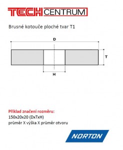 Kotouč T1 125x13x32 3SG60JVX 66253050290 (2ks) NORTON