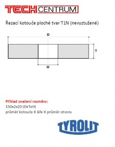 Kotouč řezací T41N 100x1,5x20 A80N4B80  722408*** TYROLIT