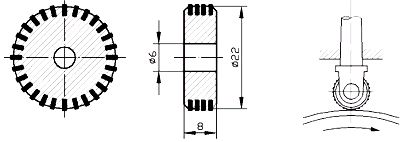 Diamantové kolečko 20x8x6 5,00ct 12-02 (roletka) TYP175/176 vícezrnné