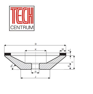 CBN kotouč 12A2/45 150x10/4x20 K50 B151 chladit ANO i NE pryskyřice