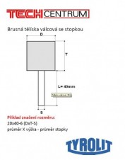 Tělísko brusné válcové 32x40-6 48C24P5V40 413275 TYROLIT