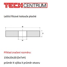 výkres leštícího kotouče filc