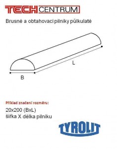 Pilník půlkruhový 20x200 49C220N7V  430758 TYROLIT