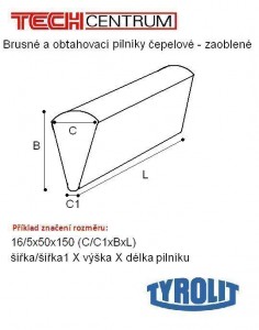 Pilník čepelový 6/2x45x115 49C220N7V  437131 TYROLIT