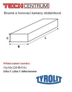 Honovací kámen obdelníkový 6x4x100 49C320N7V  430878 TYROLIT