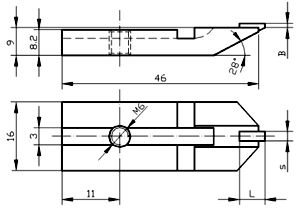 Diamantový orovnávač 9x16x46 0,75ct (Modul 1-5) 11-35  REISHAUER destičkový