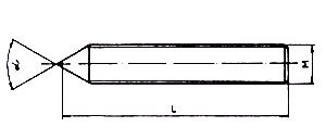 Diamantový orovnávač M10x1/75x90st. 1,00ct 11-56  KUŽEL broušený