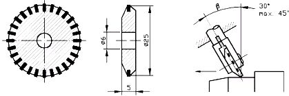 Diamantové kolečko 25x5x6 2,00ct 12-01 (roletka) TYP173 vícezrnné