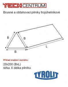 Pilník trojúhelníkový 20x200 C240 542 (10ks) TYROLIT