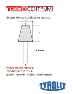 Tělísko kuželové 32/10x32-6 48C40O4V40 436144 TYROLIT